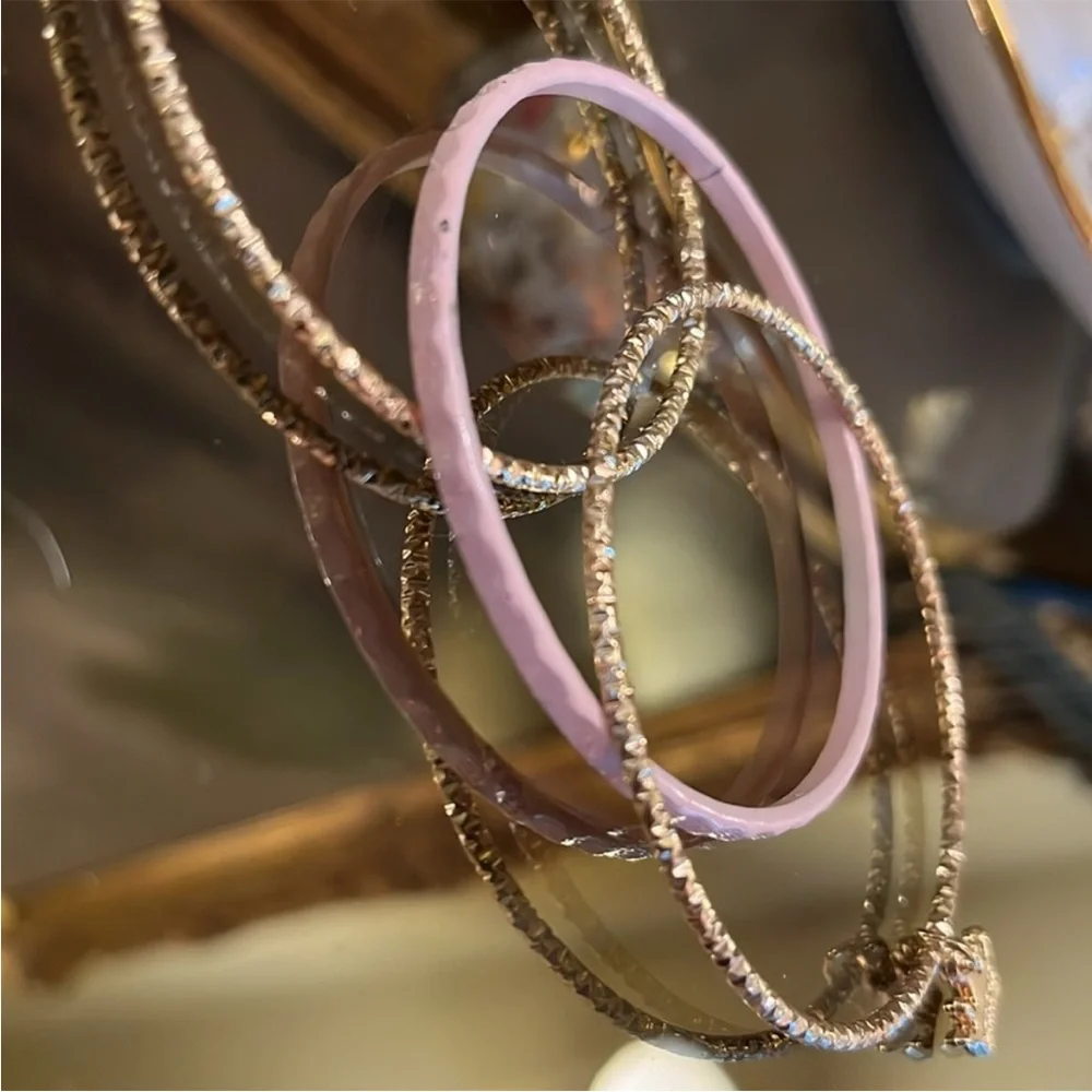 Girl’s Princess Charm Bangle Bracelet Set